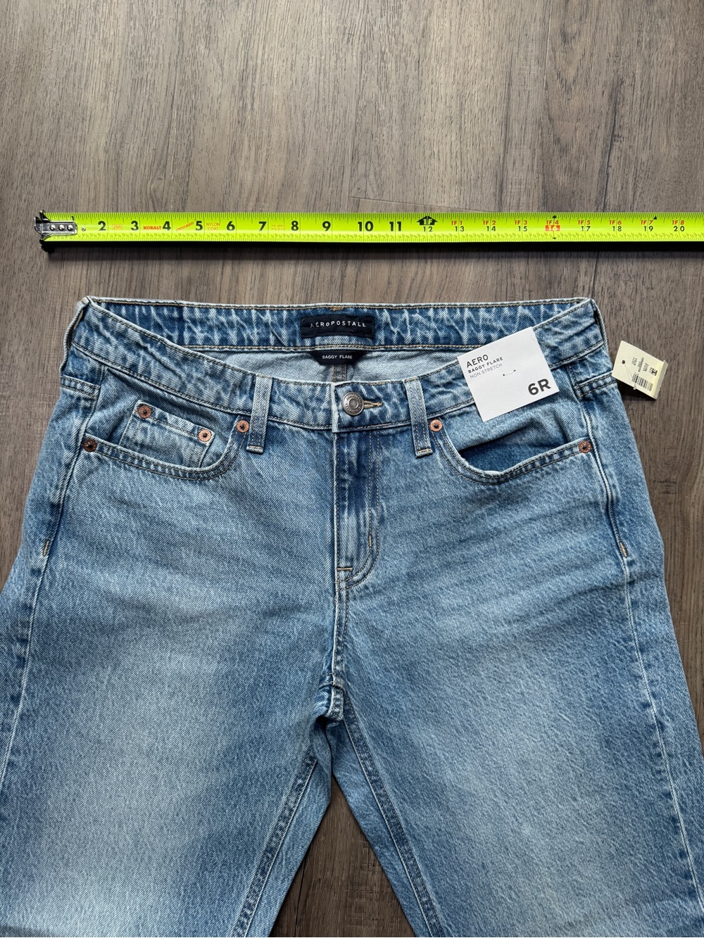 Aeropostale Baggy Flare Non Stretch Jeans - Brand New - Size 6 Reg - Picture 6 of 12